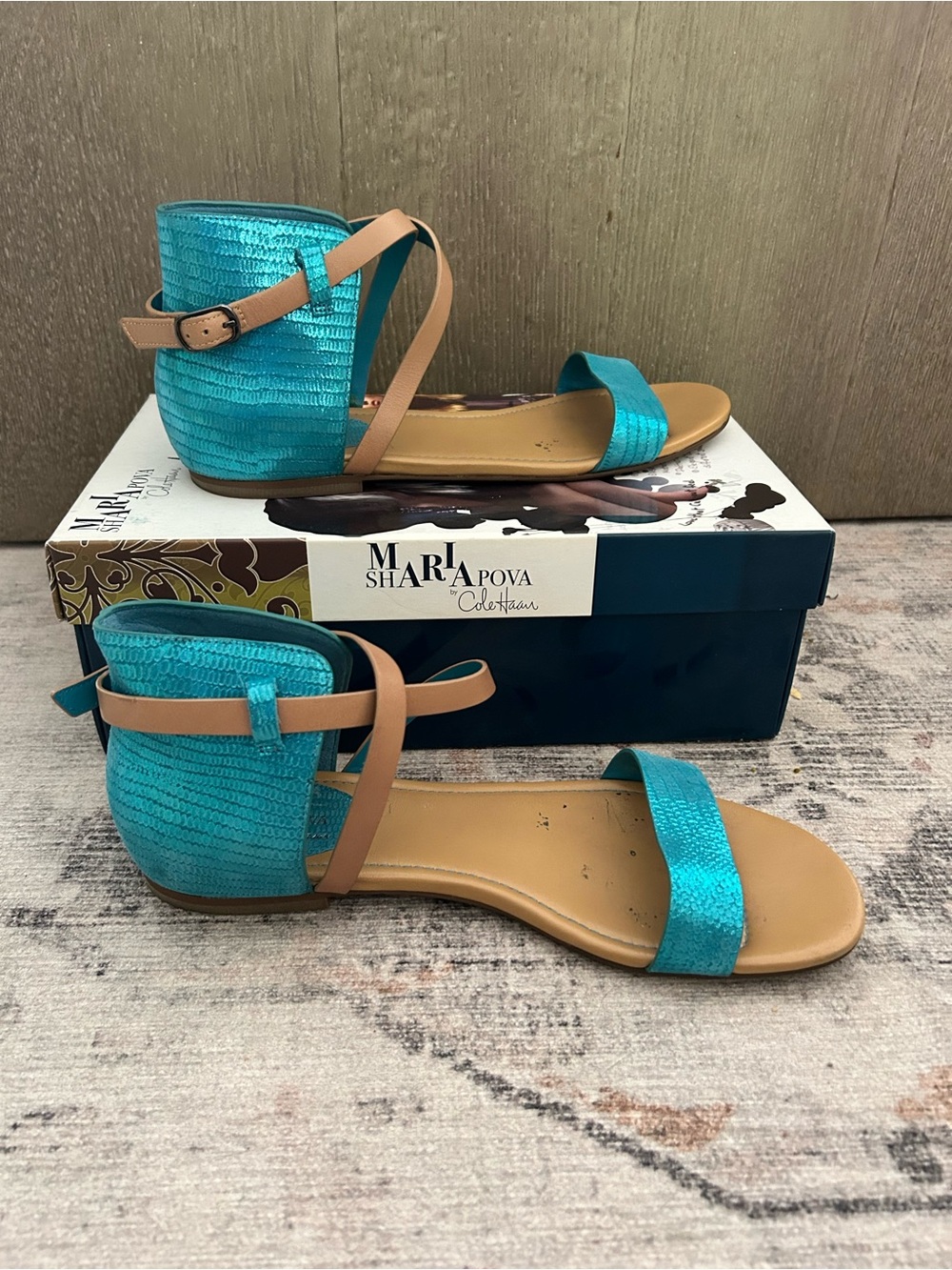 Maria Sharapova x Cole Haan Air Catalina Ankle-Wrap Sandals